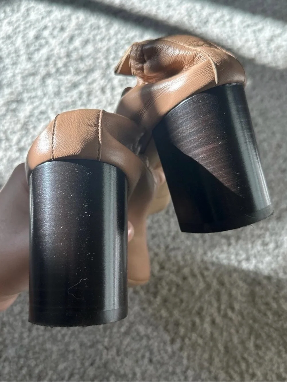 everlane Nude Tan Leather Ballet Pump